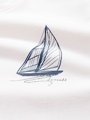 Белый - Seasalt Cornwall Mens Loggerhead 100% Cotton T-Shirt - Image 5 of 5
