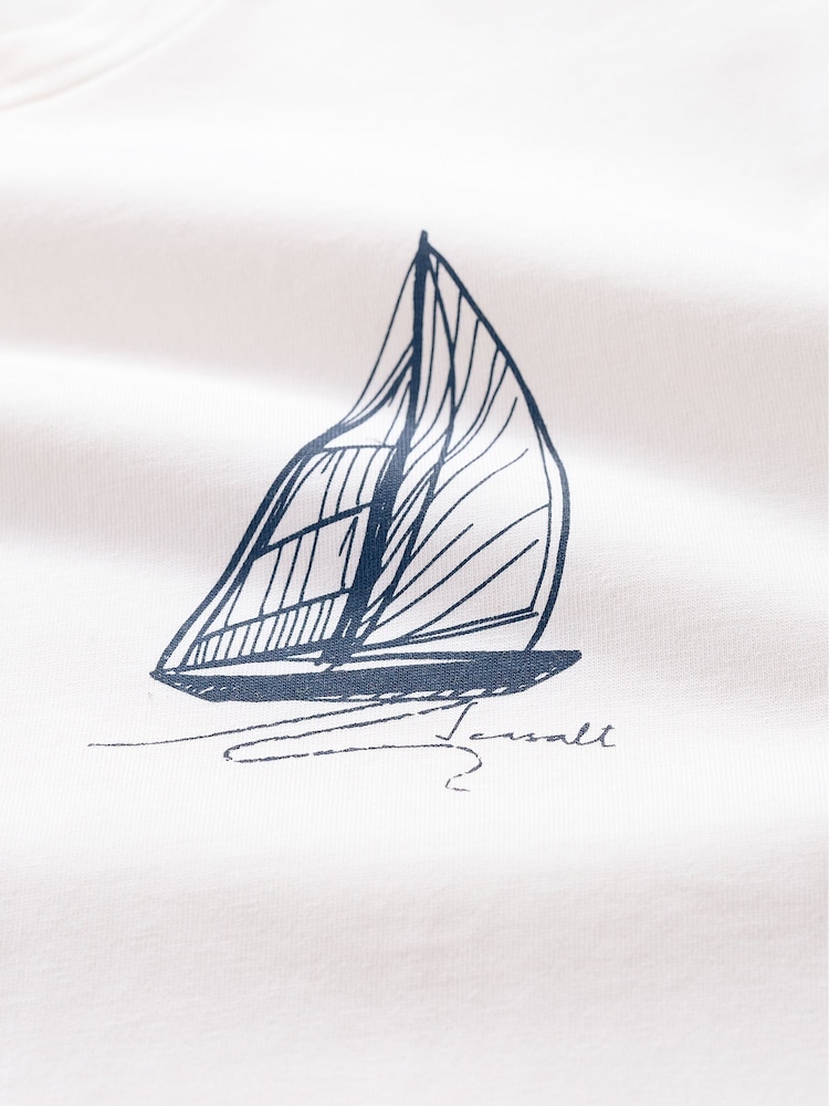 Белый - Seasalt Cornwall Mens Loggerhead 100% Cotton T-Shirt - Image 5 of 5