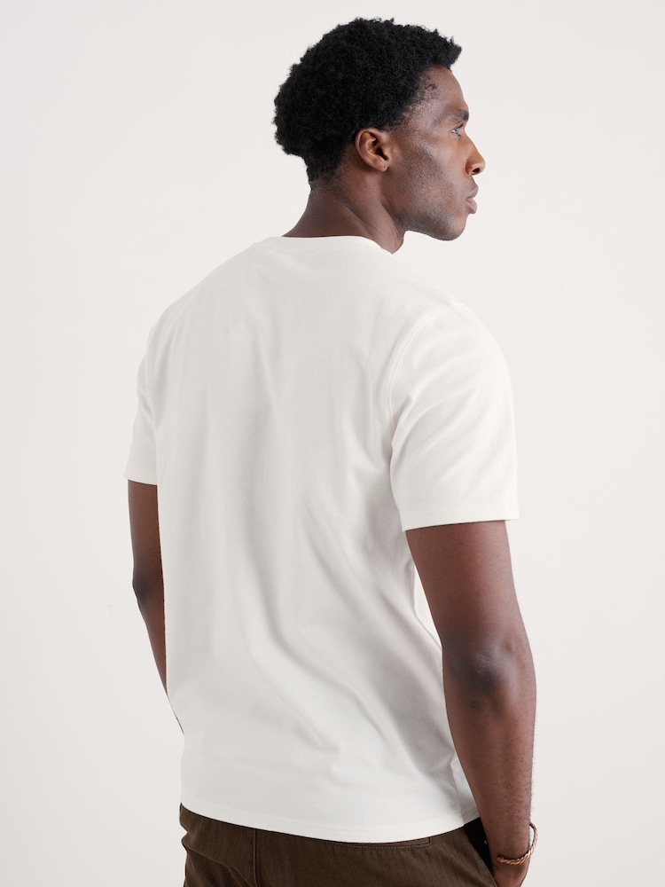 Seasalt Cornwall White Mens Merthen 100% Cotton T-Shirt - Image 2 of 5