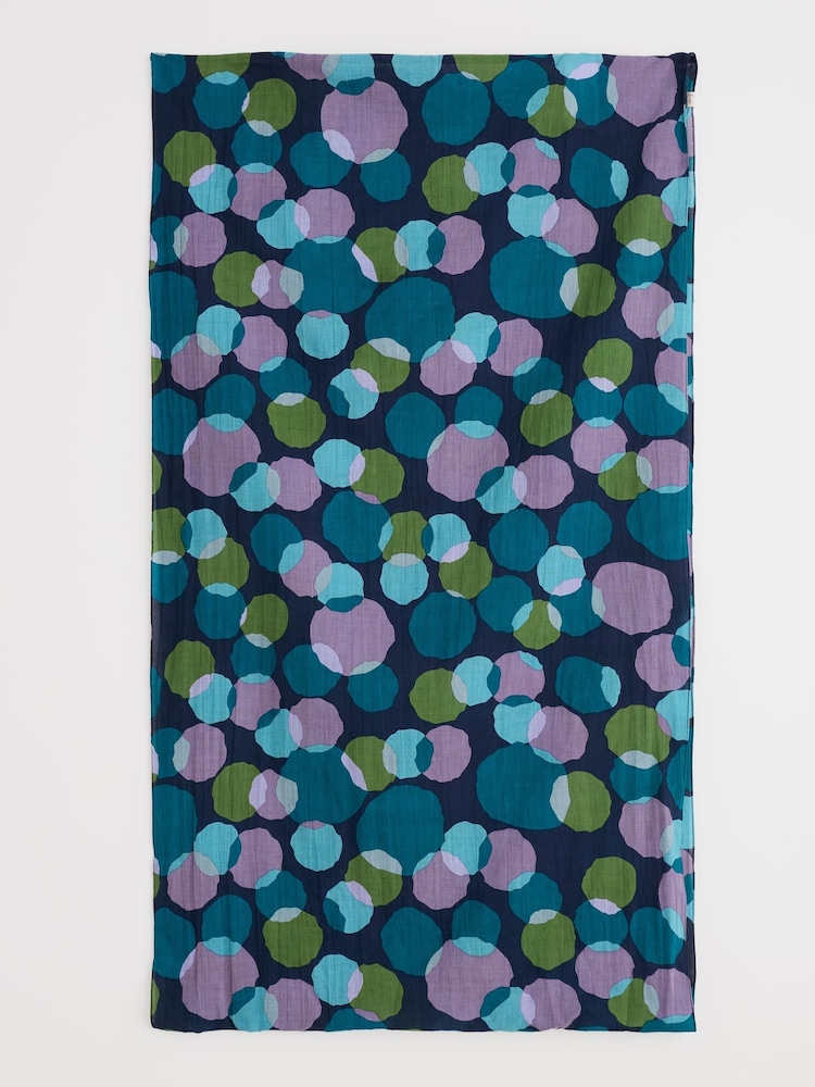Seasalt Cornwall Blue New Everyday Circle 100% Cotton Scarf - Image 2 of 5 Seasalt Cornwall Blue New Everyday Circle 100% Cotton Scarf - Image 2 of 5