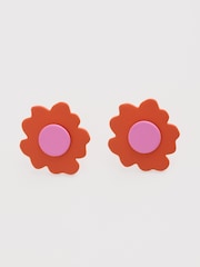 Seasalt Cornwall Orange Pilosella Earrings - Image 1 of 4