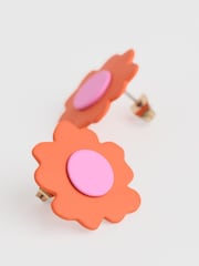 Seasalt Cornwall Orange Pilosella Earrings - Image 2 of 4