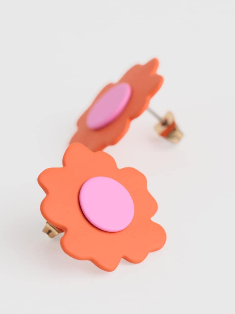 Seasalt Cornwall Orange Pilosella Earrings - Image 2 of 4