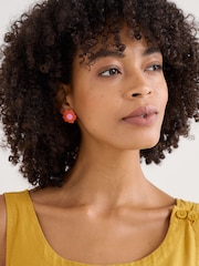 Seasalt Cornwall Orange Pilosella Earrings - Image 3 of 4