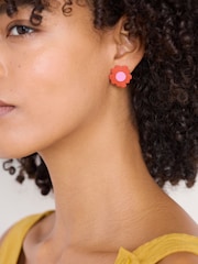 Seasalt Cornwall Orange Pilosella Earrings - Image 4 of 4