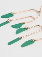 Seasalt Cornwall Green Earth to Sky Gold Tone Drop Earrings - Image 2 of 4