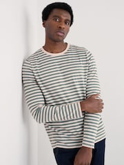 Seasalt Cornwall Green Mens Sailor 100% Cotton With Crew Neck T-Shirt - Image 1 of 5