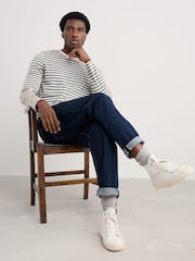 Seasalt Cornwall Green Mens Sailor 100% Cotton With Crew Neck T-Shirt - Image 3 of 5