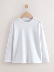 White Relaxed Fit Long Sleeve Cosy T-Shirt (3-16yrs) - Image 1 of 4