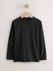Black Relaxed Fit Long Sleeve Cosy T-Shirt (3-16yrs) - Image 1 of 4