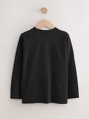 Black Relaxed Fit Long Sleeve Cosy T-Shirt (3-16yrs) - Image 2 of 4