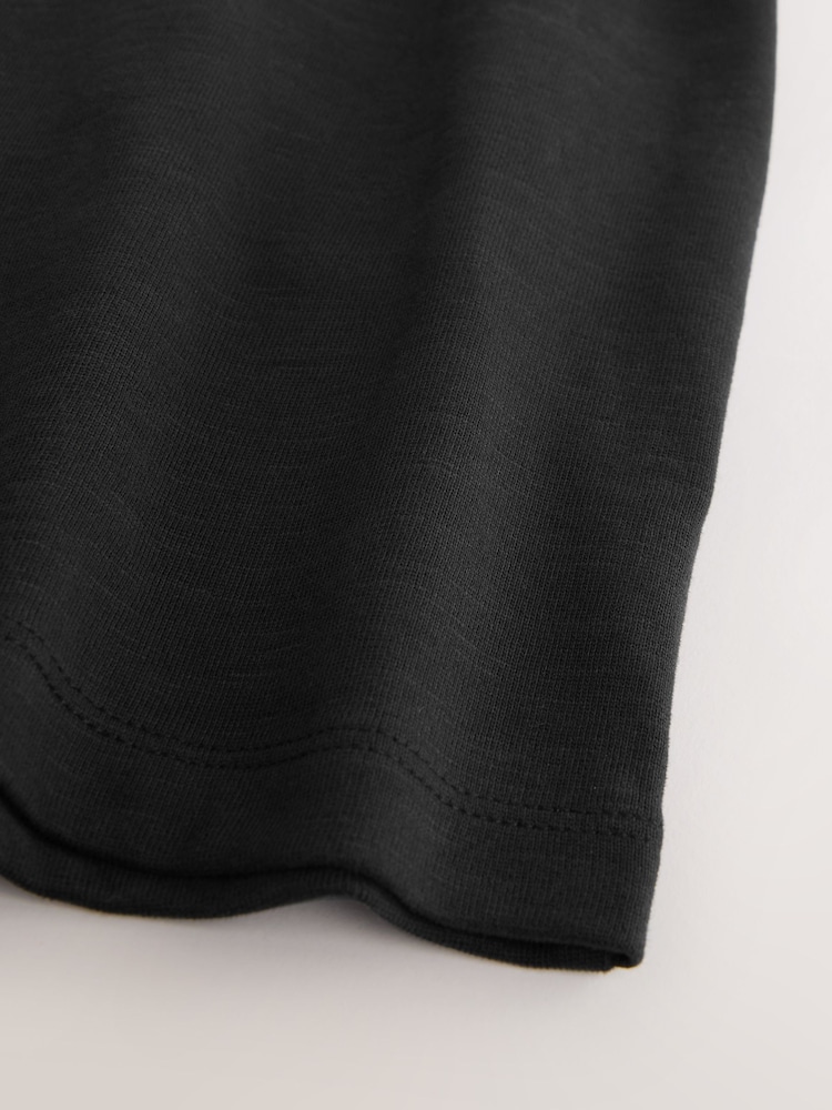 Black Relaxed Fit Long Sleeve Cosy T-Shirt (3-16yrs) - Image 4 of 4 Black Relaxed Fit Long Sleeve Cosy T-Shirt (3-16yrs) - Image 4 of 4