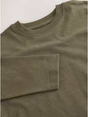 Khaki Green Relaxed Fit Long Sleeve Cosy T-Shirt (3-16yrs) - Image 7 of 8