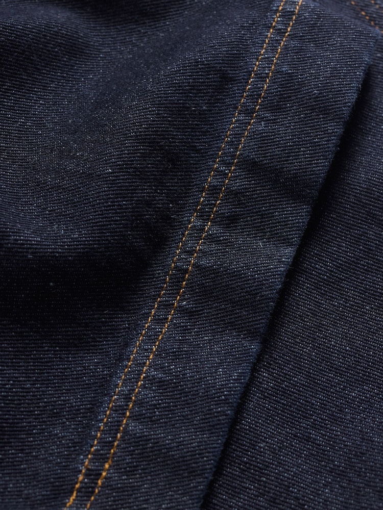 Seasalt Cornwall Blue Petite Petite Sennen Cove Wide Leg 100% Cotton Jeans - Image 5 of 5