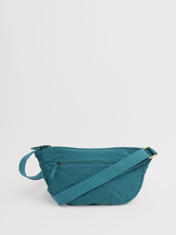 Seasalt Cornwall Blue Kevern Cross-Body Sling 100% Cotton Bag - Image 2 of 4 Seasalt Cornwall Blue Kevern Cross-Body Sling 100% Cotton Bag - Image 2 of 4