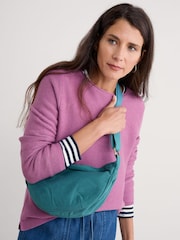 Seasalt Cornwall Blue Kevern Cross-Body Sling 100% Cotton Bag - Image 3 of 4