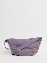 Seasalt Cornwall Purple Kevern Cross-Body 100% Cotton Sling Bag - Image 1 of 4