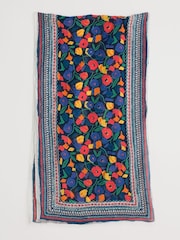 Seasalt Cornwall Black Multi May Garland Printed Scarf - Image 3 of 5