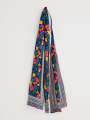 Seasalt Cornwall Black Multi May Garland Printed Scarf - Image 4 of 5