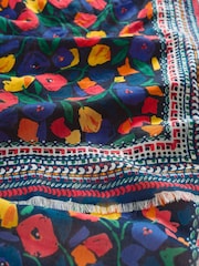 Seasalt Cornwall Black Multi May Garland Printed Scarf - Image 5 of 5