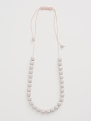 Seasalt Cornwall White Moorland Haze Bead Necklace - Image 1 of 4