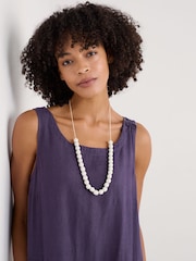 Seasalt Cornwall White Moorland Haze Bead Necklace - Image 4 of 4