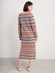 Seasalt Cornwall Green/Red Petite Multi Wall Penny Merino Dress - Image 2 of 5