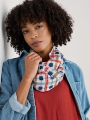 Seasalt Cornwall White/Red New Everyday Circle 100% Cotton Scarf - Image 4 of 4