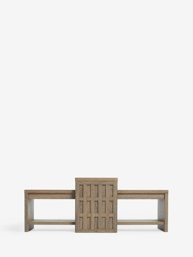 Light Hoxton Textured Nesting Coffee Table - Image 1 of 5