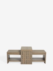 Light Hoxton Textured Nesting Coffee Table - Image 3 of 5