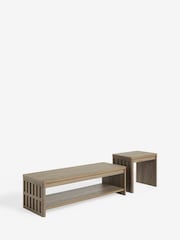 Light Hoxton Textured Nesting Coffee Table - Image 4 of 5