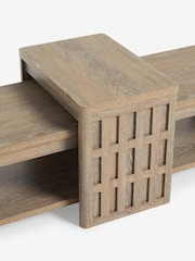 Light Hoxton Textured Nesting Coffee Table - Image 5 of 5