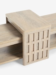 Light Oak Effect Hoxton Textured Nesting Coffee Table - Image 10 of 10