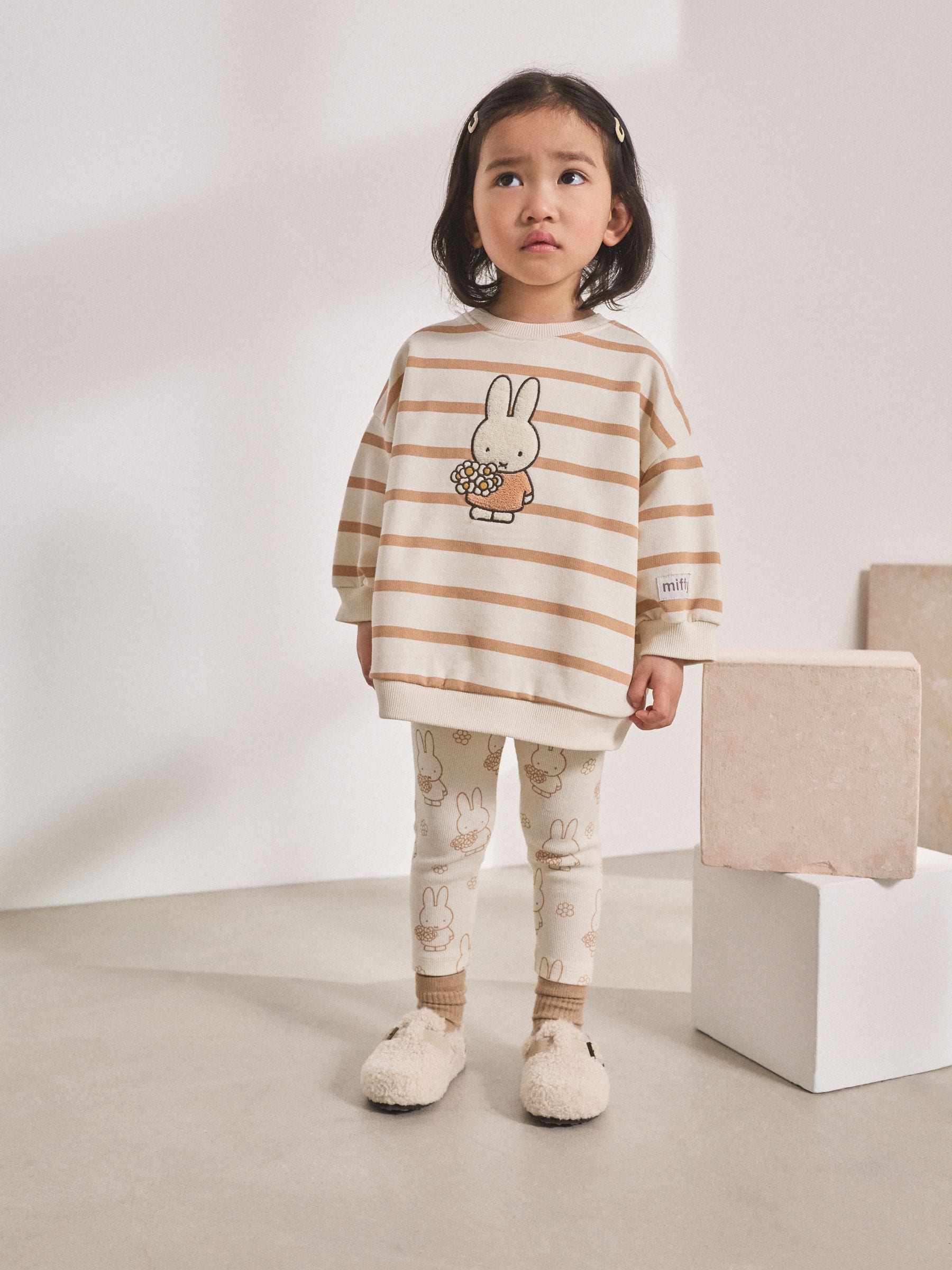 Buy Cream Stripe Miffy Sweatshirt & Leggings Set (3mths-7yrs) from