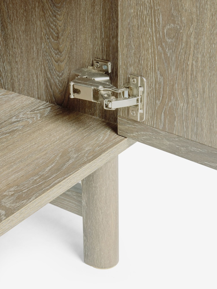 Light Oak Effect Hoxton Textured Front Storage Shelf - Image 11 of 11