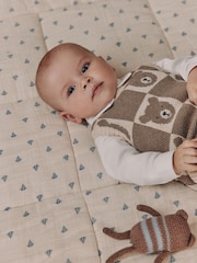 Neutral Bear Knitted Vest Shirt and Trouser Baby Set (0mths-2yrs) - Image 2 of 3