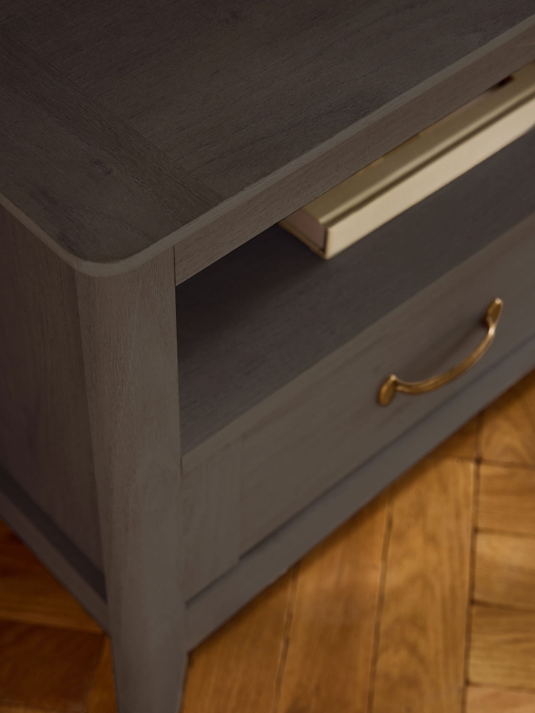 Dark Oakham Oak Effect Corner TV Unit - Image 5 of 5 Dark Oakham Oak Effect Corner TV Unit - Image 5 of 5