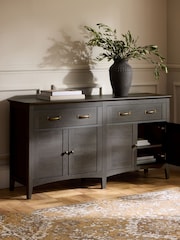 Dark Oakham Oak Effect Large Sideboard - Image 3 of 5