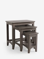Dark Oakham Oak Effect Rectangle Set of 3 Nest of Tables - Image 4 of 6