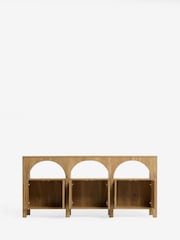Natural Arches Mango Wood Effect Space Saving Large Sideboard - Image 7 of 9