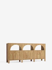 Natural Arches Mango Wood Effect Space Saving Large Sideboard - Image 8 of 9