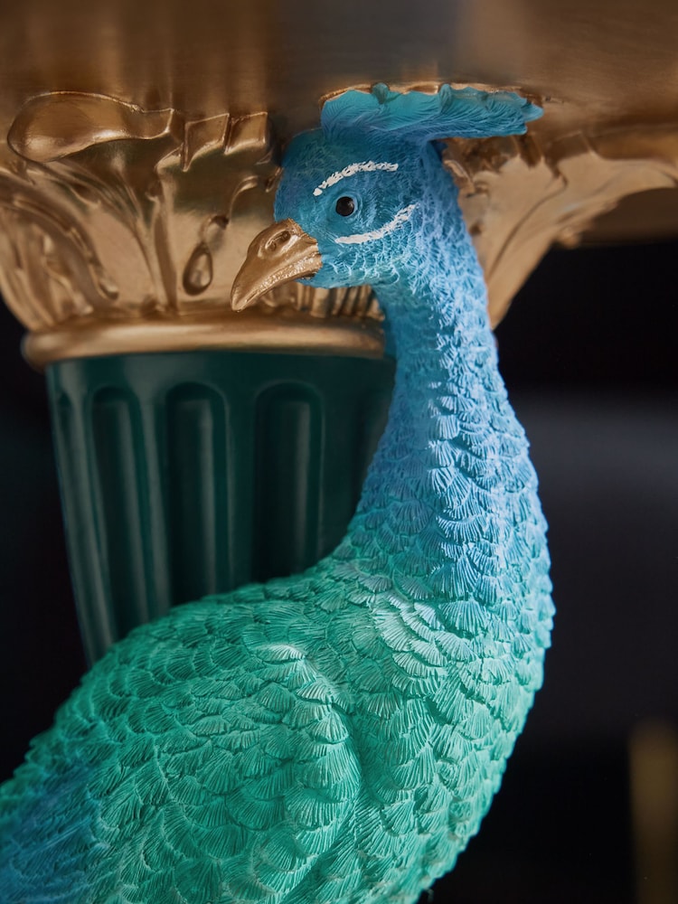 Gold Peacock Shaped Side Table - Image 2 of 6