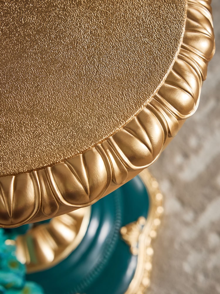 Gold Peacock Shaped Side Table - Image 2 of 4 Gold Peacock Shaped Side Table - Image 2 of 4