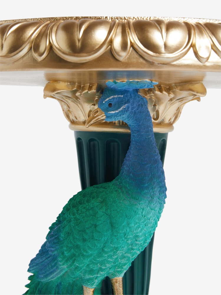 Gold Peacock Shaped Side Table - Image 6 of 6
