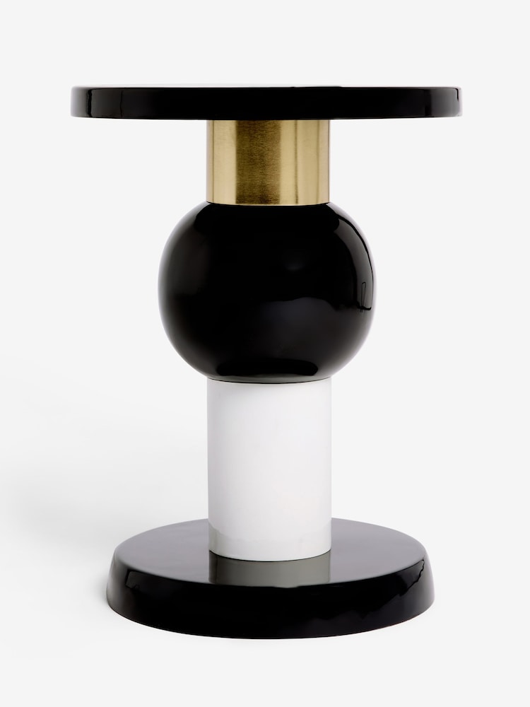 Black Gloss Stacking Side Table - Image 2 of 3