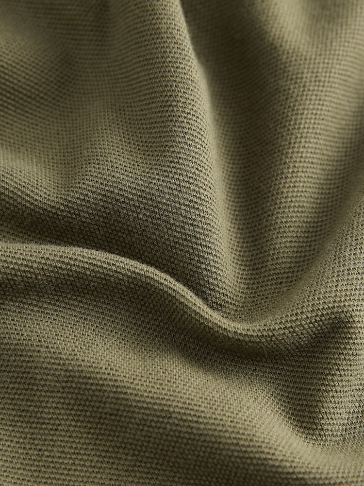Khaki Green Long Sleeve Polo Shirt (3-16yrs) - Image 4 of 4