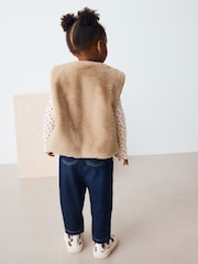 Toffee Brown Faux Fur Gilet (3mths-7yrs) - Image 3 of 7