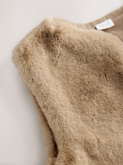 Toffee Brown Faux Fur Gilet (3mths-7yrs) - Image 6 of 7
