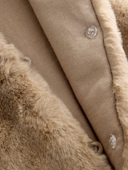 Toffee Brown Faux Fur Gilet (3mths-7yrs) - Image 7 of 7