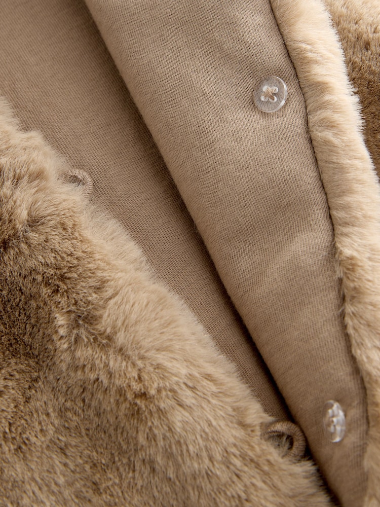 Toffee Brown Faux Fur Gilet (3mths-7yrs) - Image 7 of 7